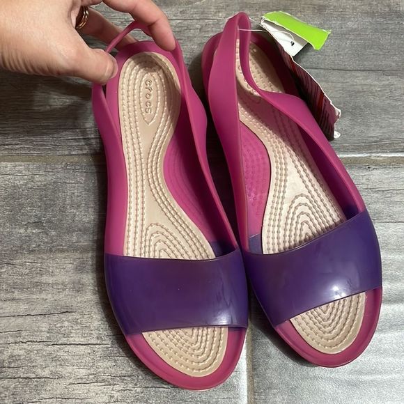 Croc flat for woman size 8. Color block flat. - Picture 5 of 6